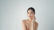 © Logmotion - Beautiful young asian woman with clean fresh skin on white background, Face care, Facial treatment, Cosmetology, beauty and spa, Asian women portrait.