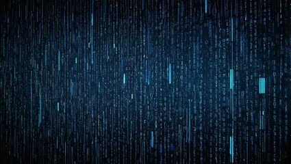 Abstract Blue Digital Code Background.