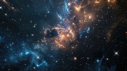 colorful cosmic nebula veiled in space dust, a celestial spectacle. fantastic space nebula with glow