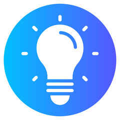 Wall Mural - bulb gradient icon