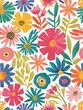 © Ekasak - Vibrant Watercolor Floral Seamless Pattern