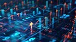 © Koplexs-Stock - Virtual digital arrow up, financial growth, interest rate increase. Navigating the Financial Landscape Amidst Rising Interest Rates, Inflation, and Economic Growth