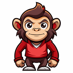 Wall Mural - monkey gaming mascot logo design vector illustration