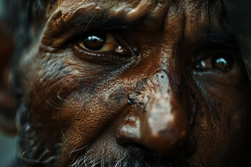 Wall Mural - A man with a beard and a dark eye