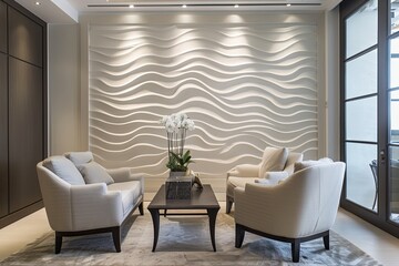 Wall Mural - Undulating Body Waves in Plaster