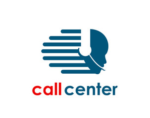 Wall Mural - Call center and customer support service icon with vector operator of hotline or help line, phone headset, headphones and microphone. Customer support call center, hotline or helpline service symbol