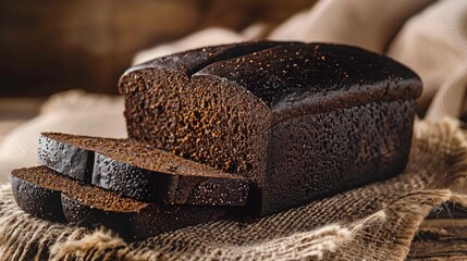 Poster - European Handcrafted Black Bread Made with Traditional Baking Techniques