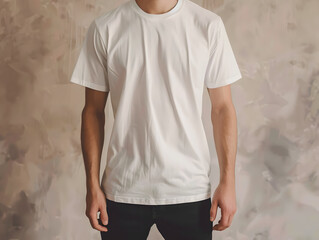 White male t-shirt mockup