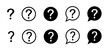 © stoker - Question marks Icon. Bubble question icon. Question mark symbol on isolated white background. Set related to question marks.