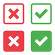 © David - simple icon vector of tick and cross symbol. Yes, no, Correct, Wrong