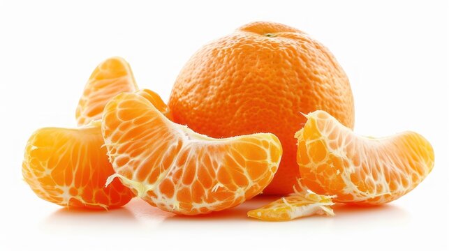 Tangerine isolated white background