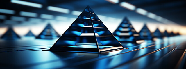 Wall Mural - Abstract blue geometrical background. Design template for brochures, flyers, magazine