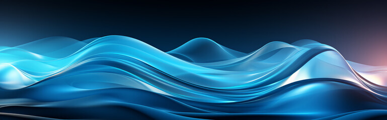 Wall Mural - Abstract Smooth Blue Wave Gradient Background Design Template