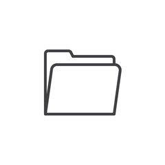 Canvas Print - Standard folder line icon