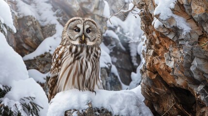 Sticker - Natural habitat of the Ural owl