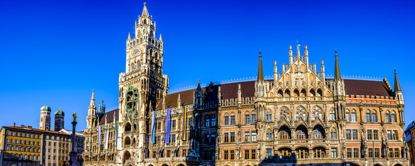 Sticker - famous city hall in munich - bavaria