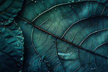 Generative ai on theme of beautiful texture leaf from tree for design natural abstract background