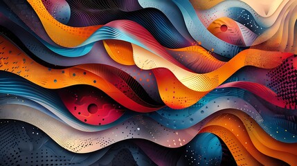 abstract background with colorful surealism art