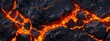 © Natawut - Molten lava volcanic rock texture background with magma and fire