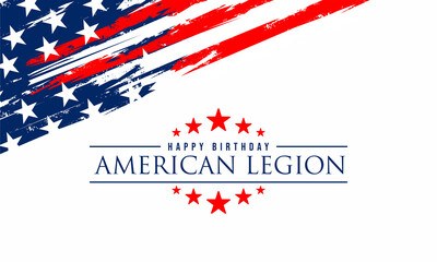 Happy Birthday American Legion Background Vector Illustration , Thank You for Your Service