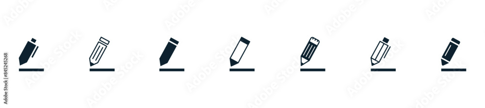 Edit vector pictogram icons. Edit icon. Write pen concept icons for web ...