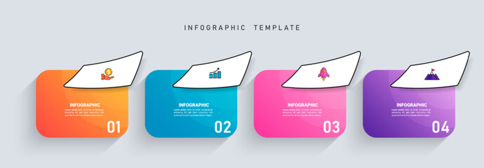 Fototapete - Presentation business infographic template vector.