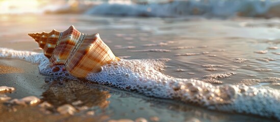 Shell on a shore