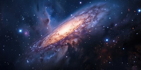 Wall Mural - astro photography with galaxy in space nebula