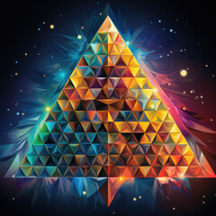Wall Mural - abstract geometric art: exploring colorful pop, neon bright lights, and splash of colors