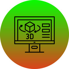 Canvas Print - 3D design Icon