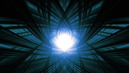 Wall Mural - abstract geometric tunnel creating a wormhole