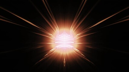 Wall Mural - radiant tunnel with a fractal wormhole pattern