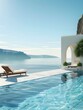 © PSCL RDL - Luxury beach sea view hotel and resort - santorini style - 3D rendering