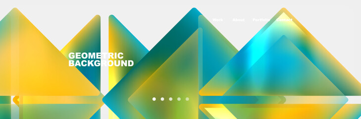 Triangle minimal web site page background design. Vector Illustration For Wallpaper, Banner, Background, Card, Book Illustration, landing page