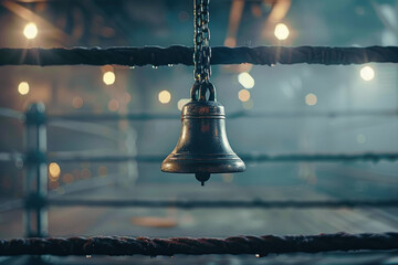 boxing ring with a classic bell