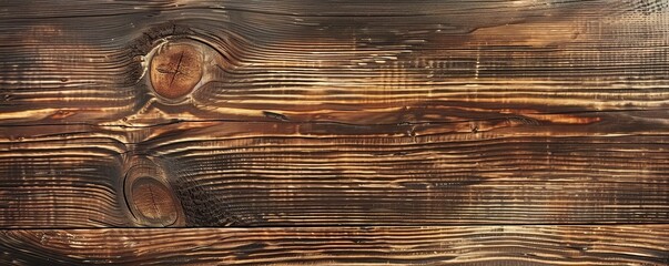 Poster - Rustic wooden texture with knots and grains, 4K hyperrealistic photo