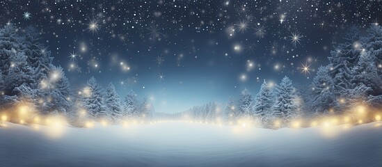 Aufkleber - Winter season with a Christmas and New Year holidays backdrop featuring a glittering lights backdrop There is also ample space for adding text