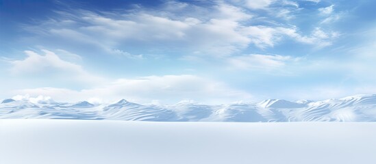 Wall Mural - Nature s pristine canvas a white fluffy snow background offering a textured and tranquil view Perfect for captivating compositions and copy space images