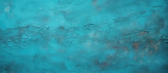 Poster - Abstract background with a textured turquoise decorative plaster or concrete It is an artistic stylized banner that provides copy space for adding text