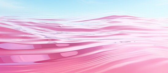 Aufkleber - Abstract summer background with a top view of pink ripples in transparent water The clear surface reflects sunlight creating a circle wave pattern Perfect for showcasing products with a free space im
