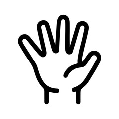 Wall Mural - stop hand icon. black human hand icon isolated. vector illustration.