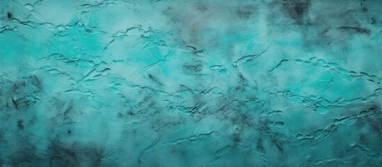 Leinwandbilder - Abstract background with a textured turquoise decorative plaster or concrete It is an artistic stylized banner that provides copy space for adding text