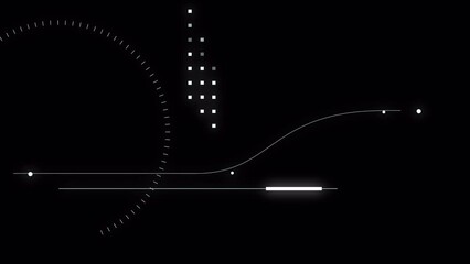 Leinwandbilder - PNG Alpha.Abstract Circle and line HUD technological futuristic elements.