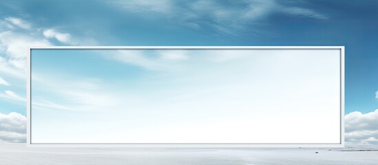 Fototapete - A massive billboard dominates the sky its vacant area inviting the addition of text or images amidst the vast backdrop of blue 116 characters. Creative banner. Copyspace image