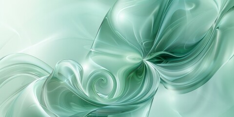 Wall Mural - smoke wave light and background , motion green color