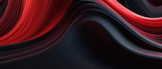 abstract flowing red and black background illustration