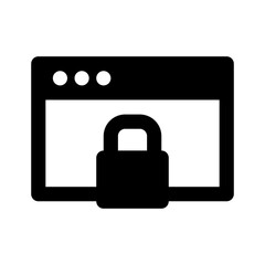website security padlock black icon