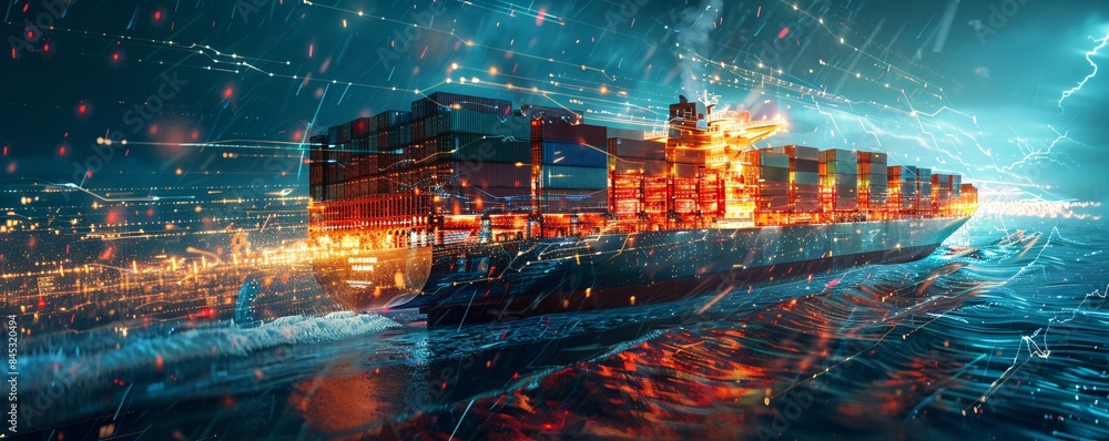 Futuristic cargo container ship utilizing advanced technology for ...