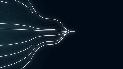 Aufkleber - Abstract digital dot line particle data background connecting technology concept.