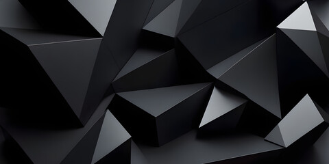 abstract geometric prism triangle black background